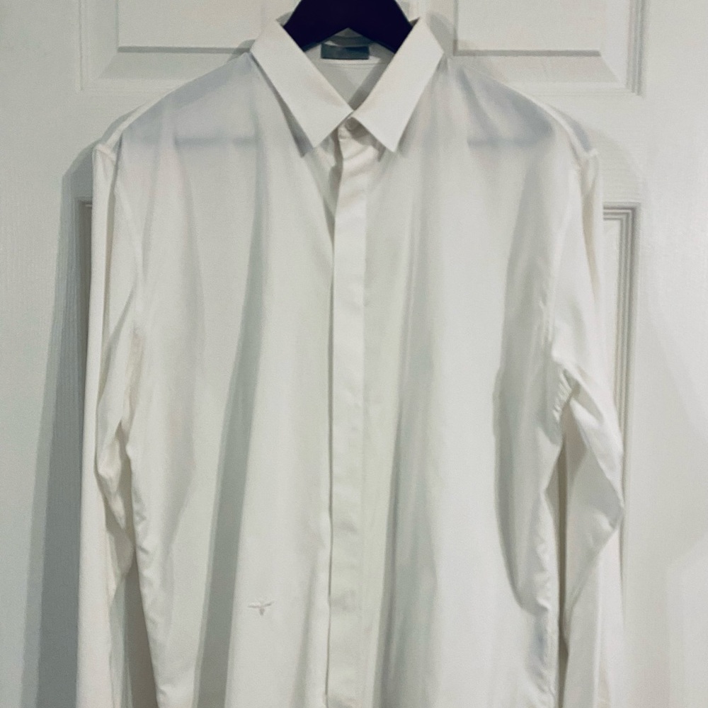 Dior white button up shirt size 42 L